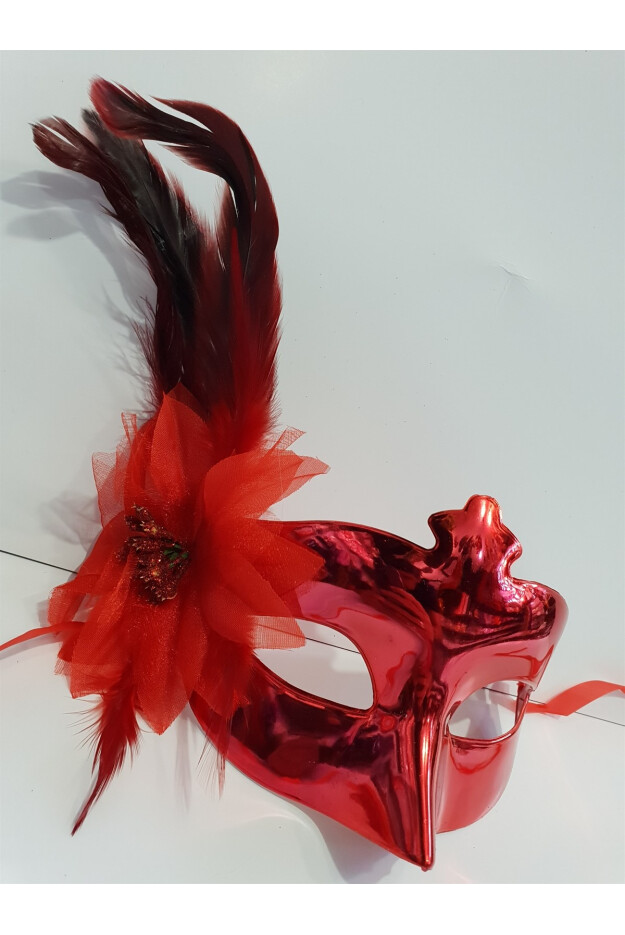 Kırmızı Venedik Parti Maskesi