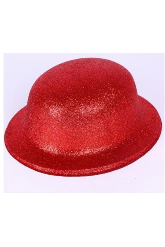 Simli Kırmızı Fantazi Şapka
